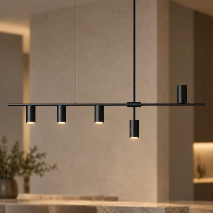 Modern Adjustable Ceiling Light Fixture Kitchen Pendant Lighting Metal Frame LED for Kitchen Island