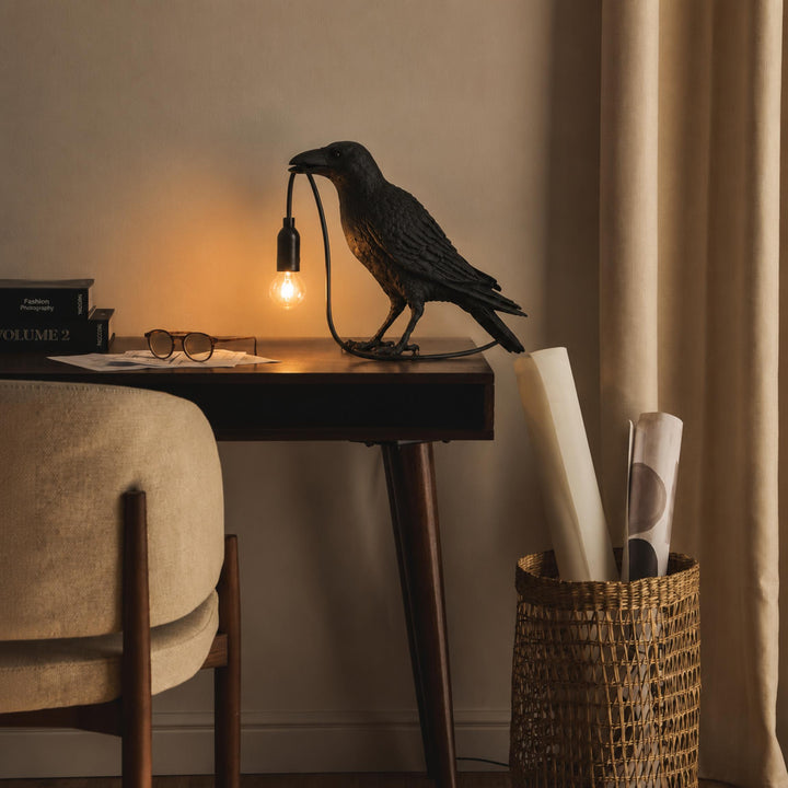 Modern Adjustable Table Lamp with LED Light and Resin Shade for Living Room and Bedroom