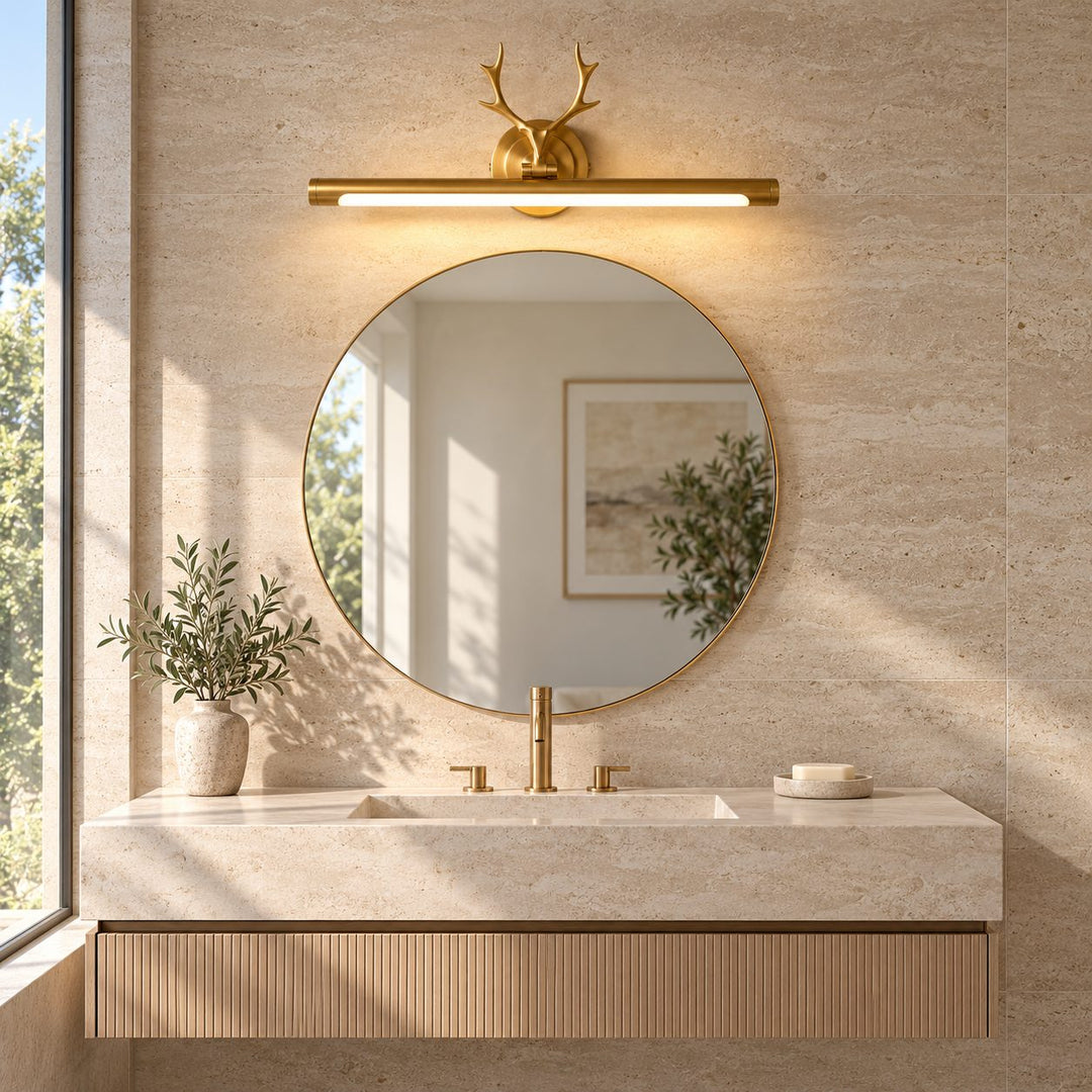 Modern Wall Sconce Lighting Wall Mounted Copper Body Acrylic Shade LED Dimmable Light Modes