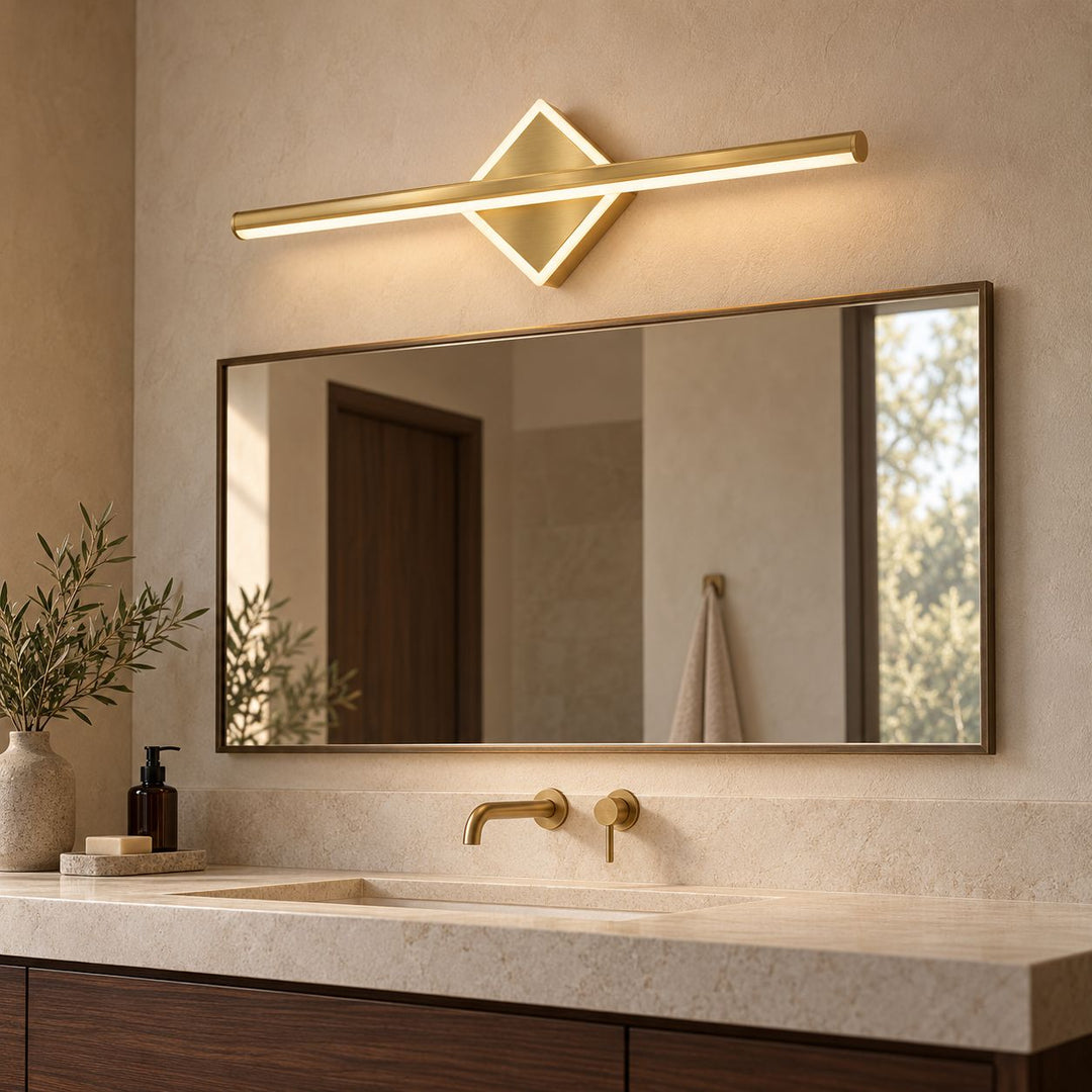 Modern Wall Light Wall Mounted Aluminum Frame Acrylic Base Focused Bathroom Vanity Sconce