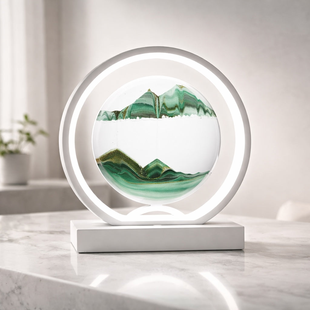 Modern Table Lamp with Rotatable Design Metal LED Light for Living Room and Bedroom