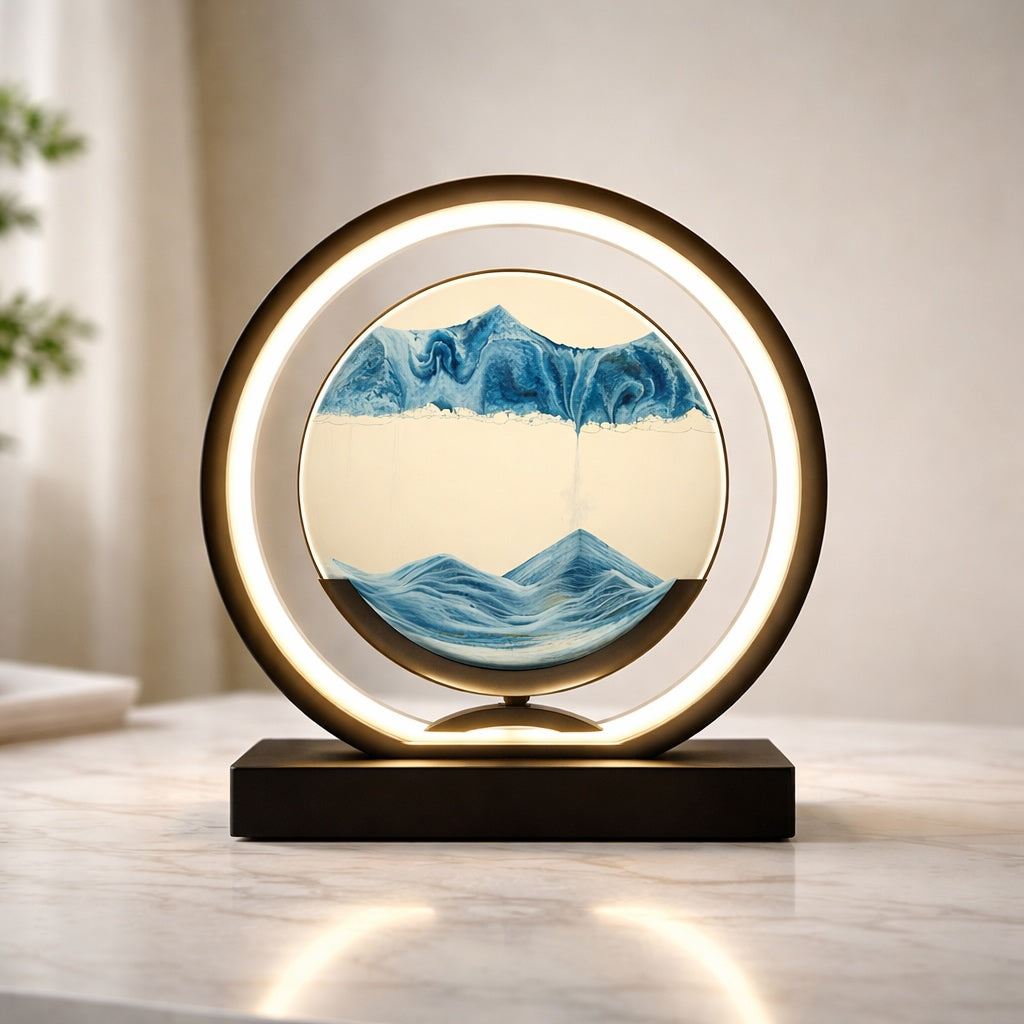 Modern Table Lamp with Rotatable Design Metal LED Light for Living Room and Bedroom