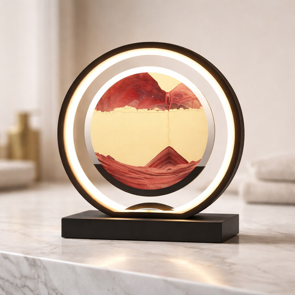 Modern Table Lamp with Rotatable Design Metal LED Light for Living Room and Bedroom