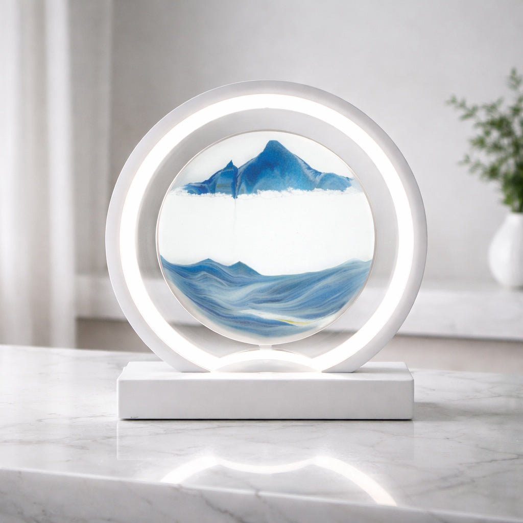 Modern Table Lamp with Rotatable Design Metal LED Light for Living Room and Bedroom