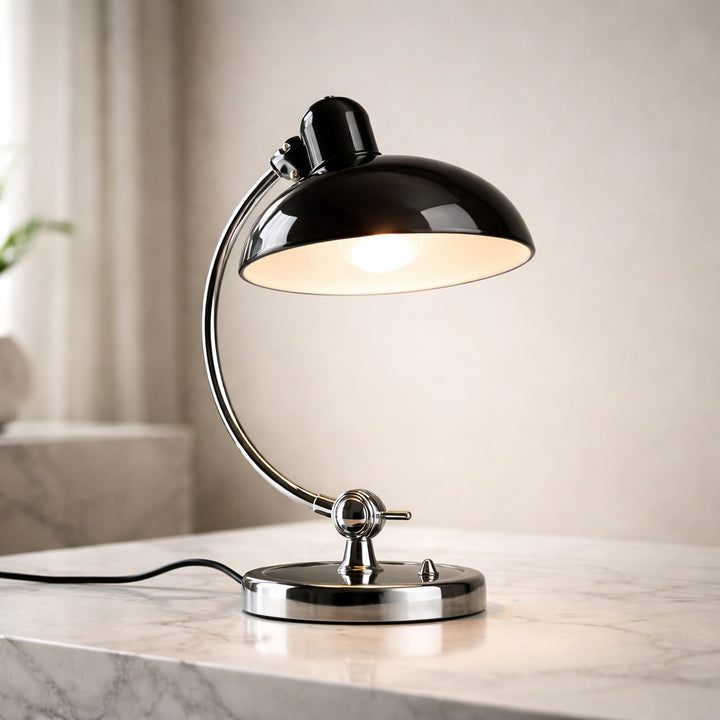 Modern Adjustable Desk Lamp Metal E26 Bulb Dimmable Inline Switch for Home Office Lighting