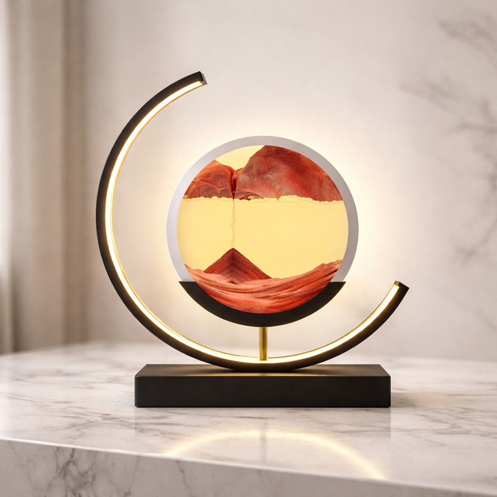 Modern Table Lamp with Rotatable Design Metal LED Light for Living Room and Bedroom