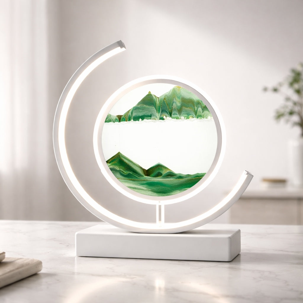 Modern Table Lamp with Rotatable Design Metal LED Light for Living Room and Bedroom