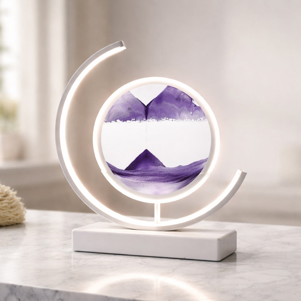 Modern Table Lamp with Rotatable Design Metal LED Light for Living Room and Bedroom