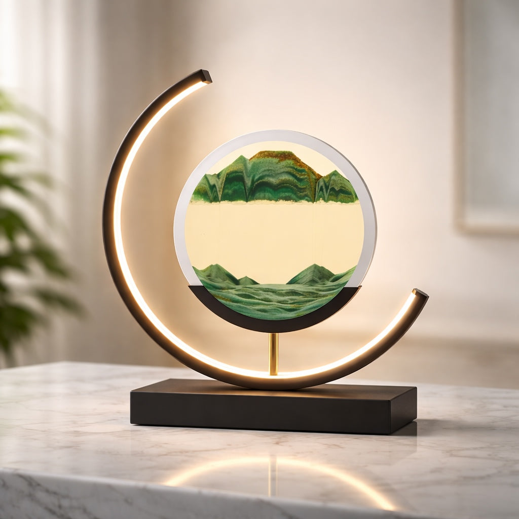 Modern Table Lamp with Rotatable Design Metal LED Light for Living Room and Bedroom