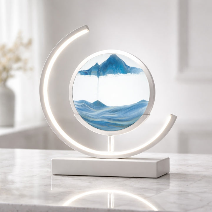 Modern Table Lamp with Rotatable Design Metal LED Light for Living Room and Bedroom