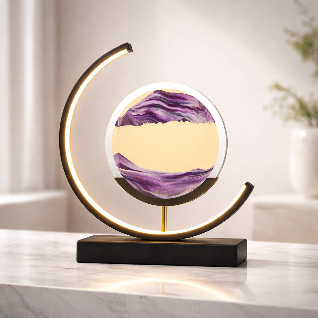 Modern Table Lamp with Rotatable Design Metal LED Light for Living Room and Bedroom