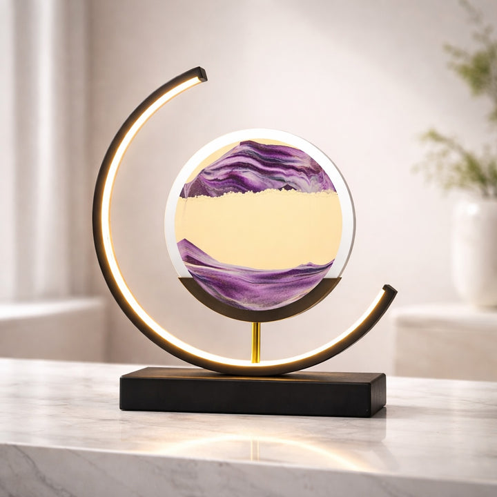 Modern Table Lamp with Rotatable Design Metal LED Light for Living Room and Bedroom