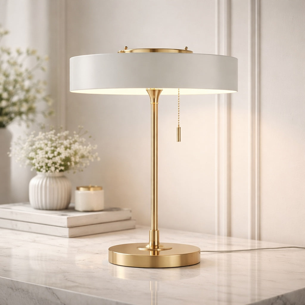 Modern Nordic Table Lamp Adjustable Metal Design with LED Lighting for Bedroom or Living Room