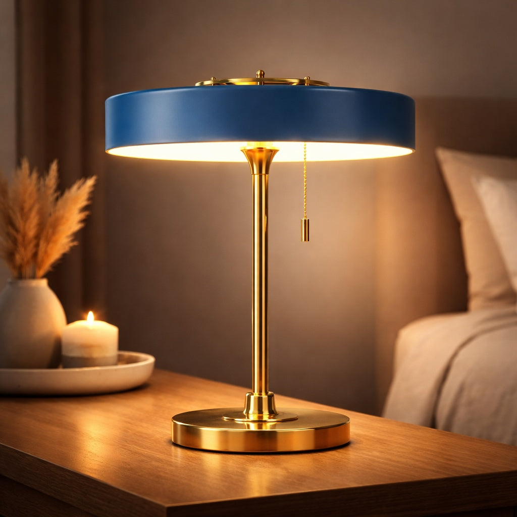 Modern Nordic Table Lamp Adjustable Metal Design with LED Lighting for Bedroom or Living Room