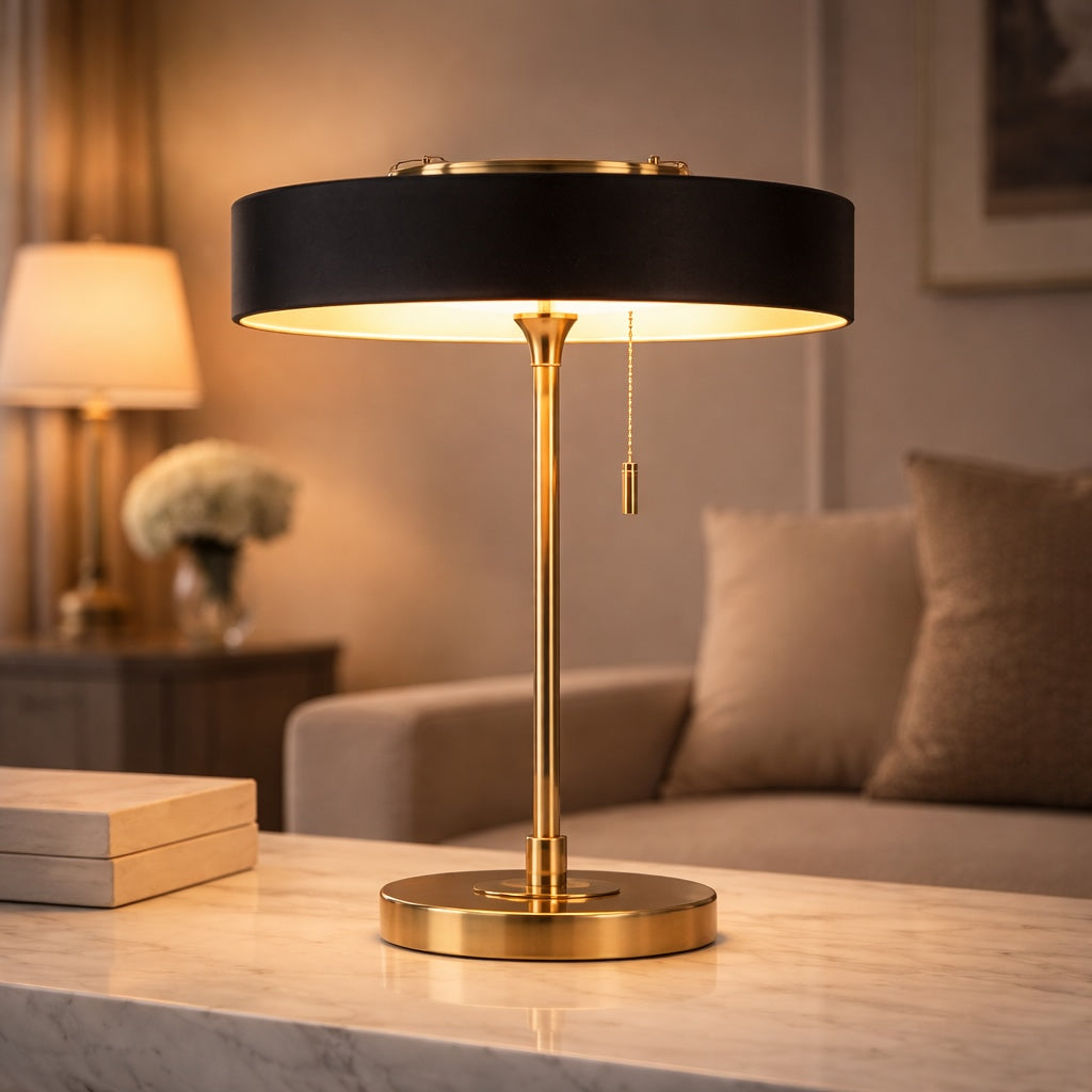Modern Nordic Table Lamp Adjustable Metal Design with LED Lighting for Bedroom or Living Room