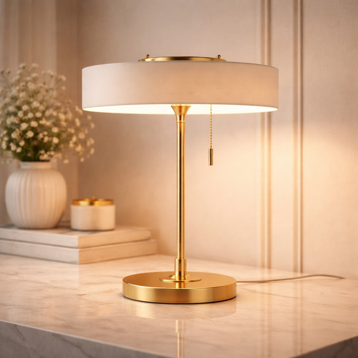 Modern Nordic Table Lamp Adjustable Metal Design with LED Lighting for Bedroom or Living Room