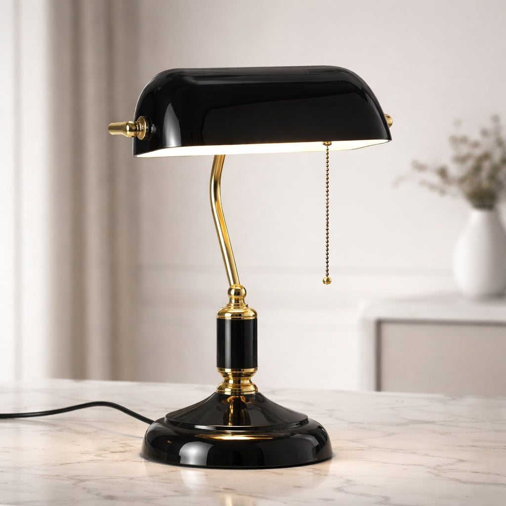 Classic Glass Table Lamp with Sculpted Base and LED Lighting for Bedroom Nightstand or Living Room