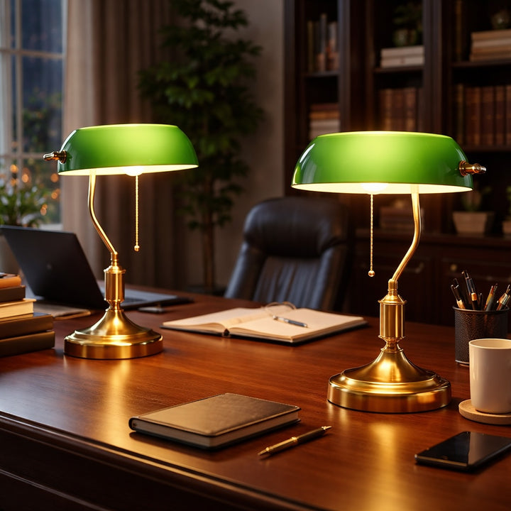 Classic Glass Table Lamp with Sculpted Base and LED Lighting for Bedroom Nightstand or Living Room