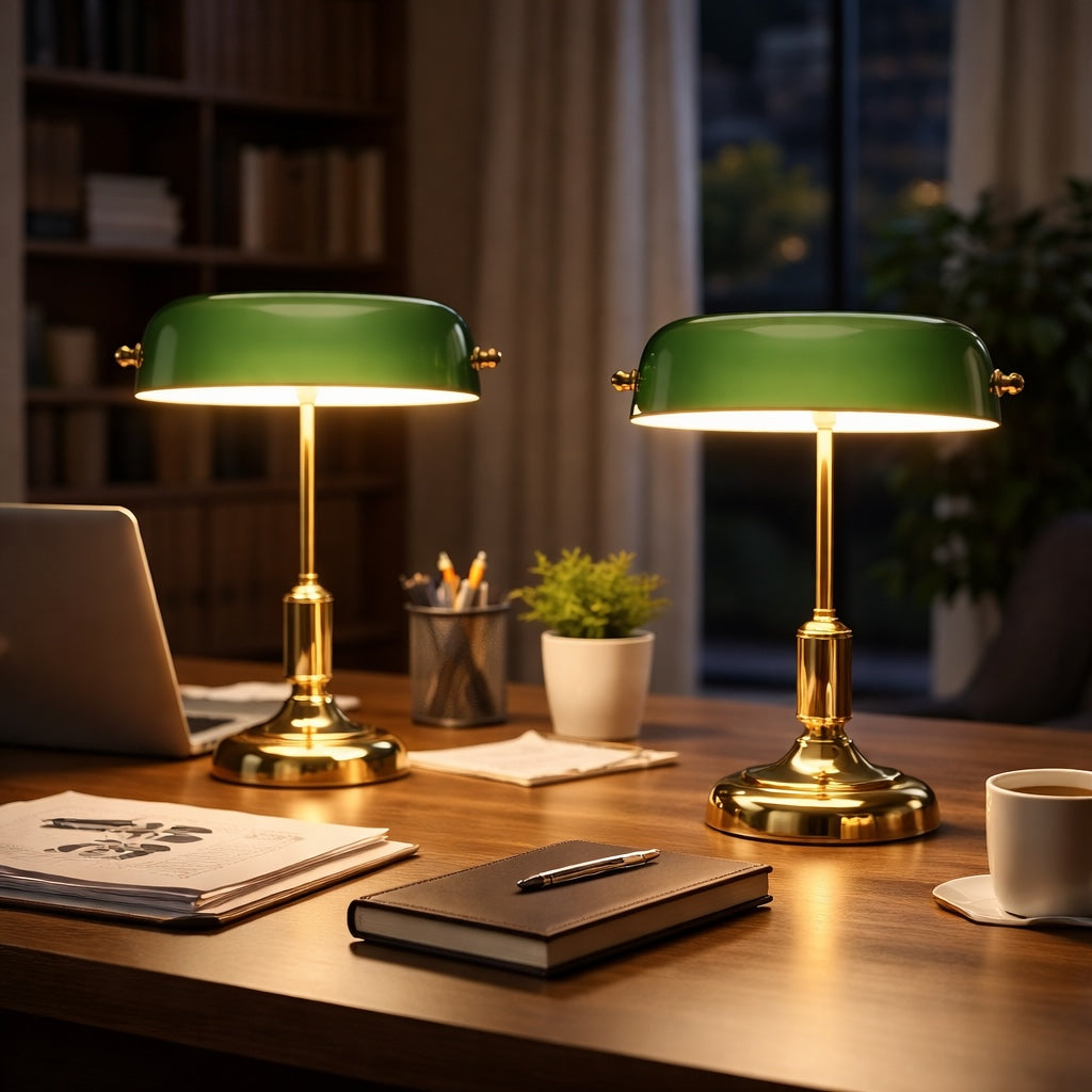 Classic Glass Table Lamp with Sculpted Base and LED Lighting for Bedroom Nightstand or Living Room