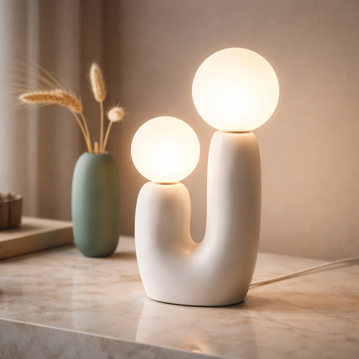 Modern Minimalist Bedside Lamp Glass Table Lamp Compact Design LED Lighting 90-260V