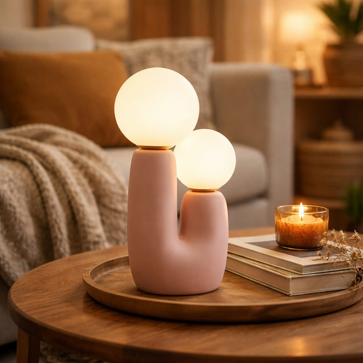 Modern Minimalist Bedside Lamp Glass Table Lamp Compact Design LED Lighting 90-260V