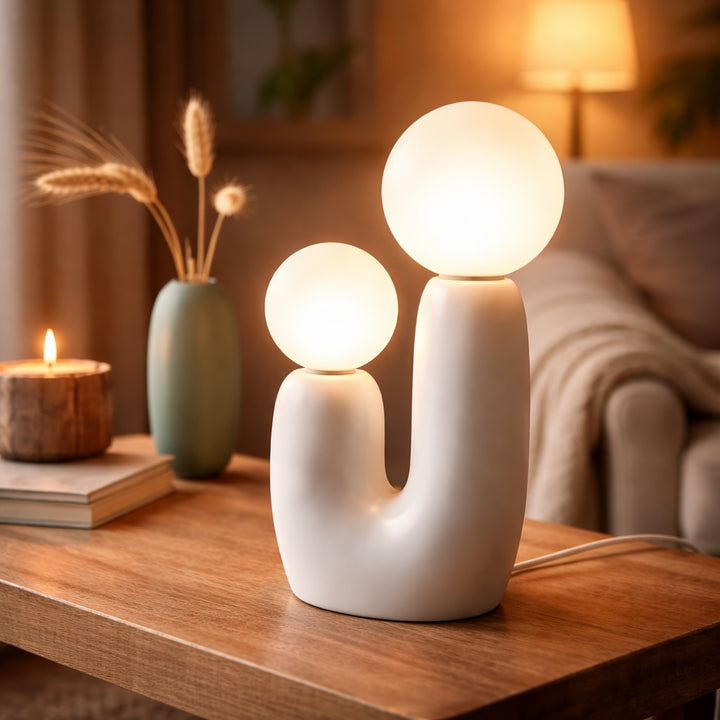 Modern Minimalist Bedside Lamp Glass Table Lamp Compact Design LED Lighting 90-260V