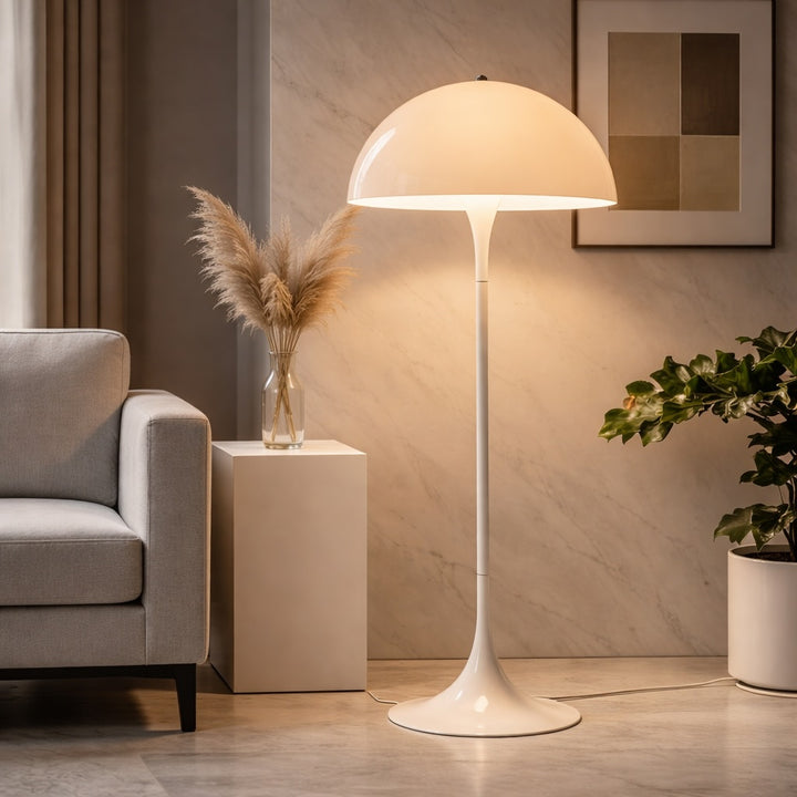 Modern Floor Lamp Standing Design Acrylic LED Light Adjustable Height for Living Room Illumination