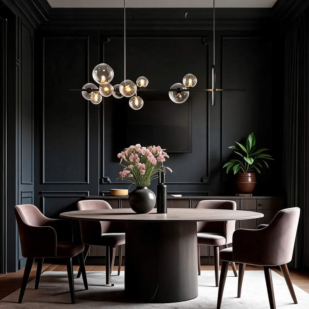 Modern Hanging Pendant Lamp Adjustable Glass LED Light for Kitchen Island Dining Room
