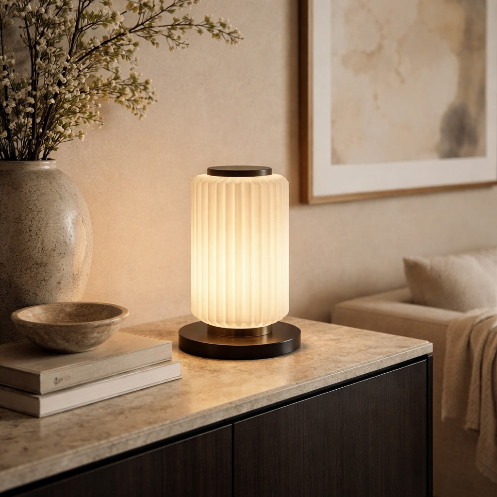Modern Floor Lamp Adjustable Aluminum Glass LED for Living Room Hallway Lighting