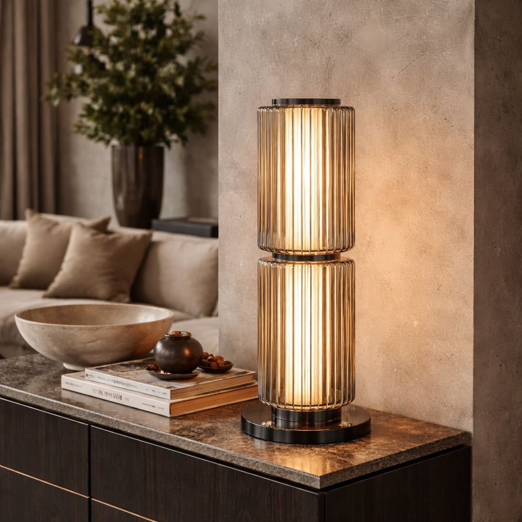 Modern Floor Lamp Adjustable Aluminum Glass LED for Living Room Hallway Lighting