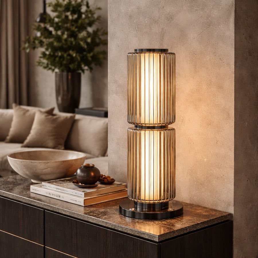 Modern Floor Lamp Adjustable Aluminum Glass LED for Living Room Hallway Lighting in the sideboard