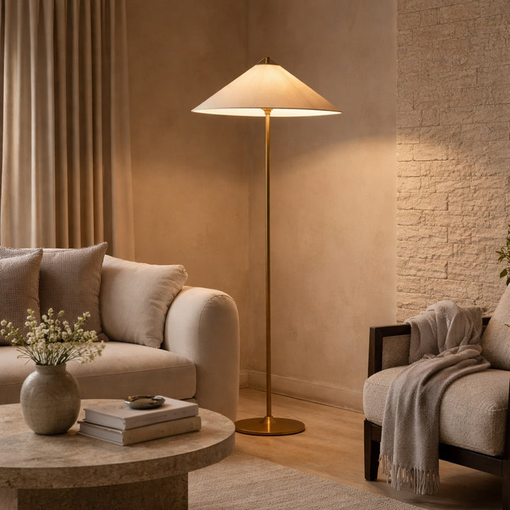 Vintage Rattan Floor Lamp Standing Design with E26 LED Compatibility for Cozy Living Room Lighting