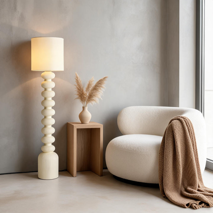 Modern Floor Lamp Adjustable Resin Fabric E26 LED Compatible 10W 68.9" Height for Living Room