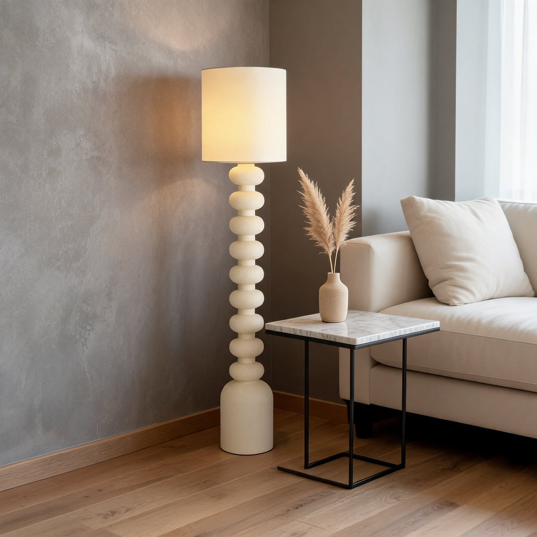 Modern Floor Lamp Adjustable Resin Fabric E26 LED Compatible 10W 68.9" Height for Living Room
