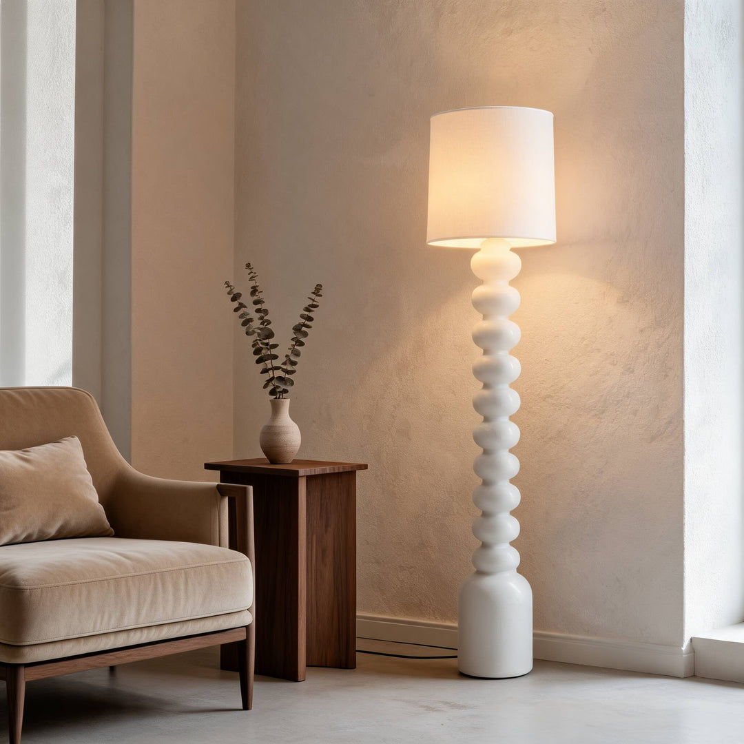 Modern Floor Lamp Adjustable Resin Fabric E26 LED Compatible 10W 68.9" Height for Living Room