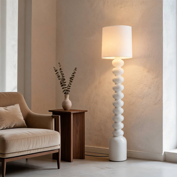 Modern Floor Lamp Adjustable Resin Fabric E26 LED Compatible 10W 68.9" Height for Living Room