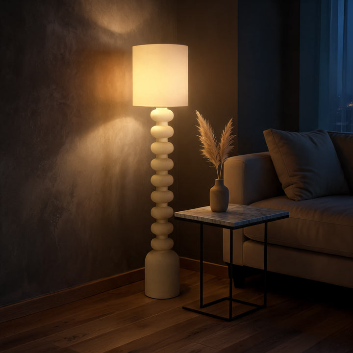 Modern Floor Lamp Adjustable Resin Fabric E26 LED Compatible 10W 68.9" Height for Living Room