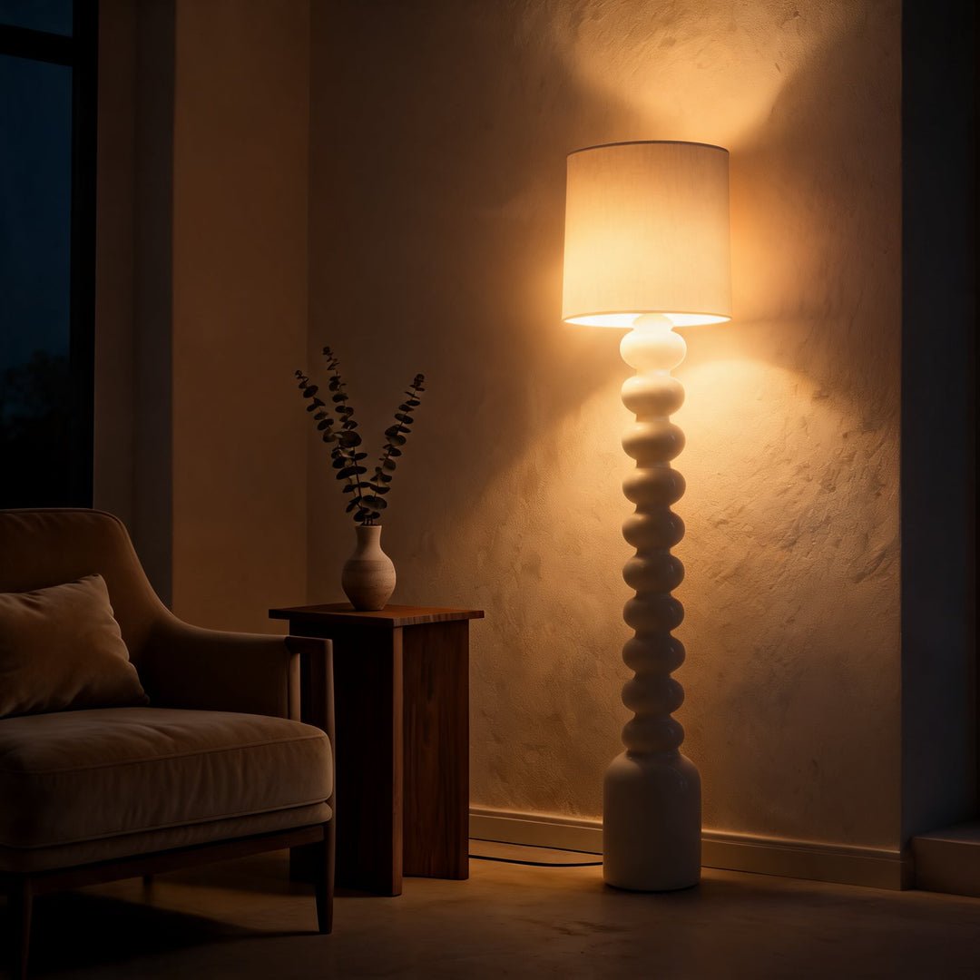 Modern Floor Lamp Adjustable Resin Fabric E26 LED Compatible 10W 68.9" Height for Living Room