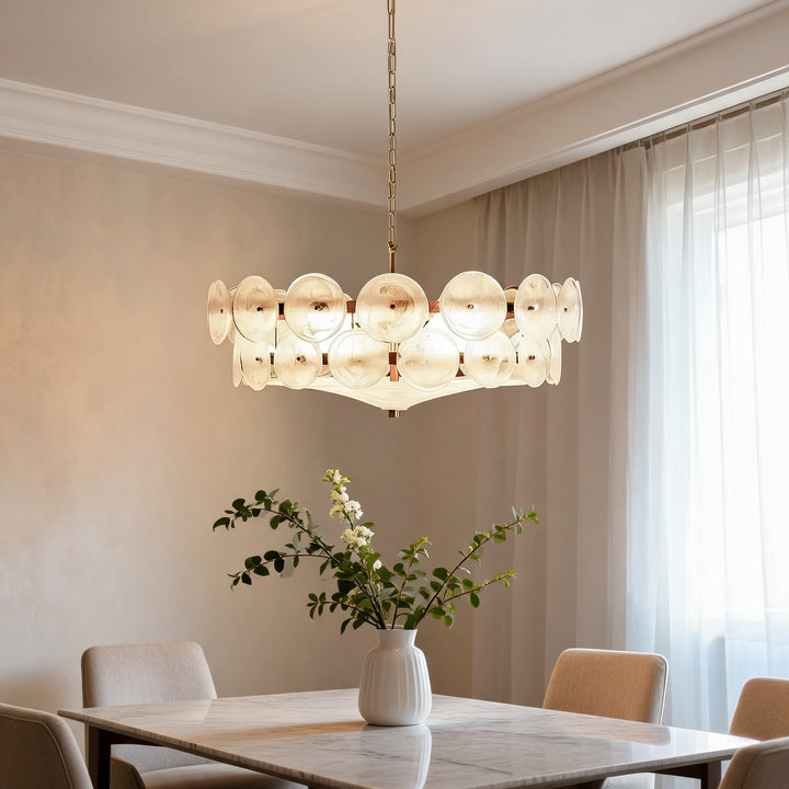 Colorful Modern Glass Pendant Light Adjustable Hanging Fixture for Kitchen Island Ambient Lighting