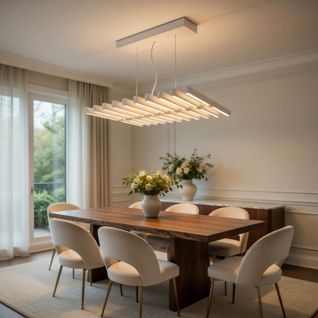Modern Chandelier Light LED Dimmable Pendant Fixture Metal and Acrylic Human DNA Design