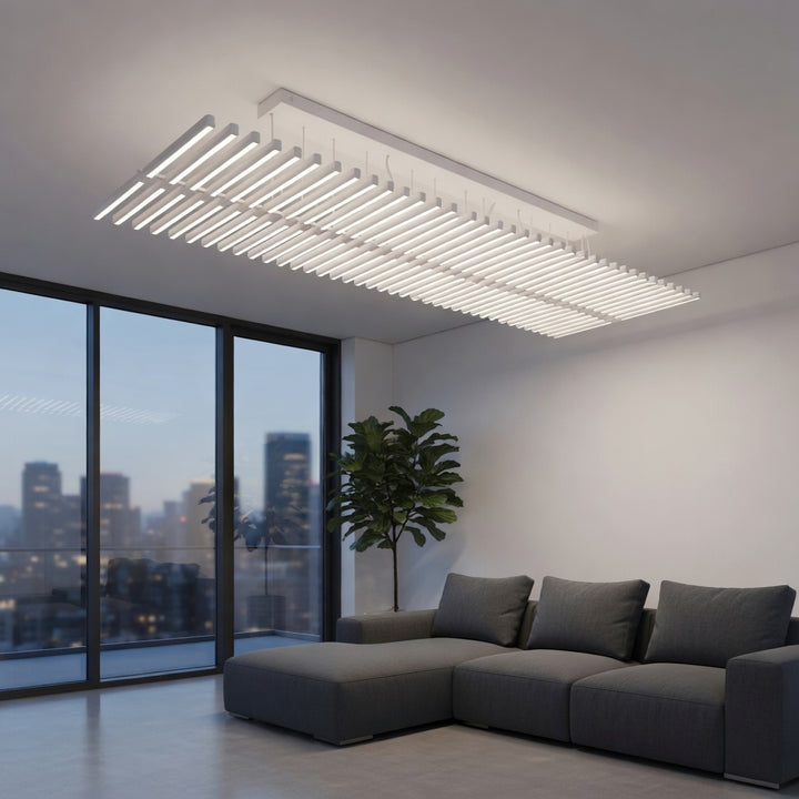 Modern Chandelier Light LED Dimmable Pendant Fixture Metal and Acrylic Human DNA Design