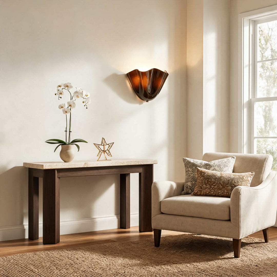Contemporary Wall Sconce Light Metal and Glass Wall Mounted G9 Bulb Base Indoor Use