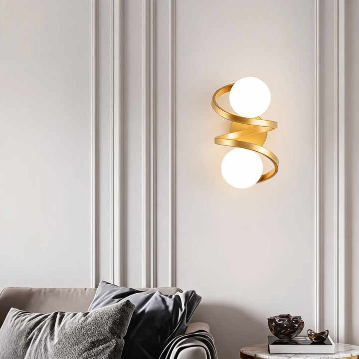 Modern Copper Wall Light Wall Mounted Adjustable Frosted Glass LED Sconce 7W Energy Efficient