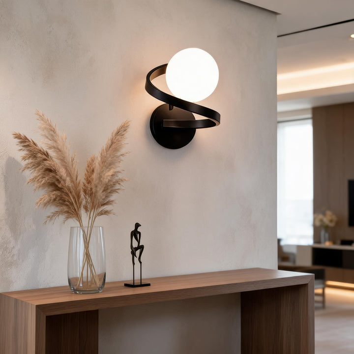 Modern Copper Wall Light Wall Mounted Adjustable Frosted Glass LED Sconce 7W Energy Efficient