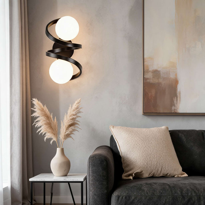 Modern Copper Wall Light Wall Mounted Adjustable Frosted Glass LED Sconce 7W Energy Efficient