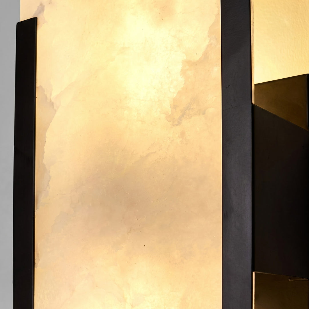 Modern Alabaster Wall Sconce Lighting Adjustable Brass Hardwired G4 Bi-Pin Light Fixture