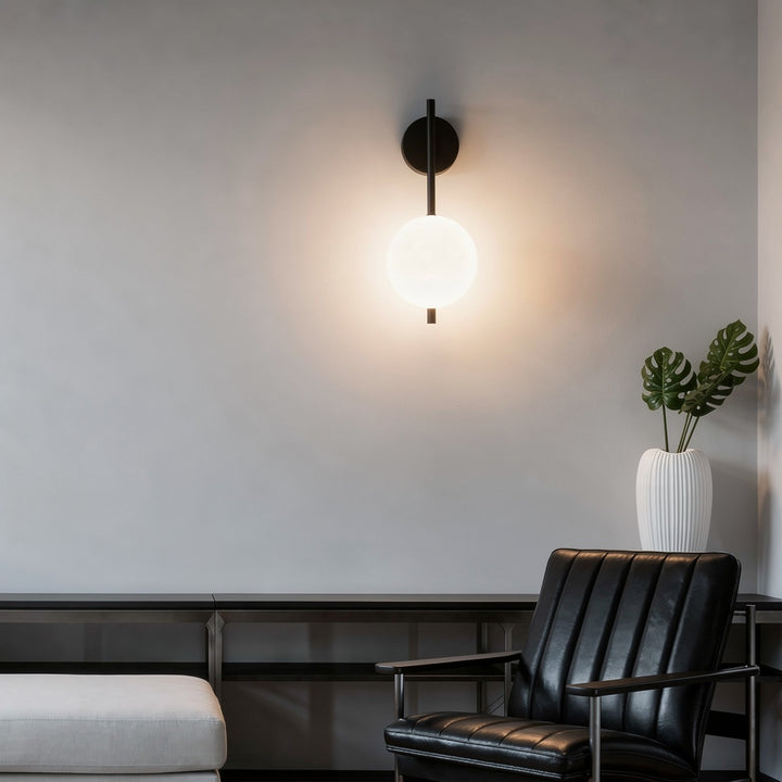 Modern Nordic Wall Light Wall Mounted Iron Frosted Glass LED Warm White 12x42CM