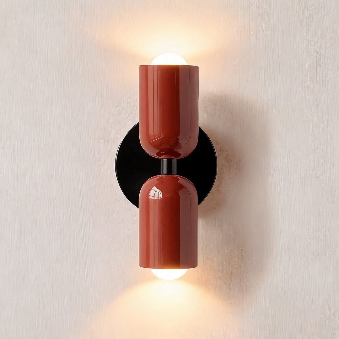 Modern Double Wall Sconce Adjustable Metal Up Down Lighting E26/E27 Base Dimmable Dual Color Shade