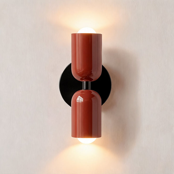 Modern Double Wall Sconce Adjustable Metal Up Down Lighting E26/E27 Base Dimmable Dual Color Shade
