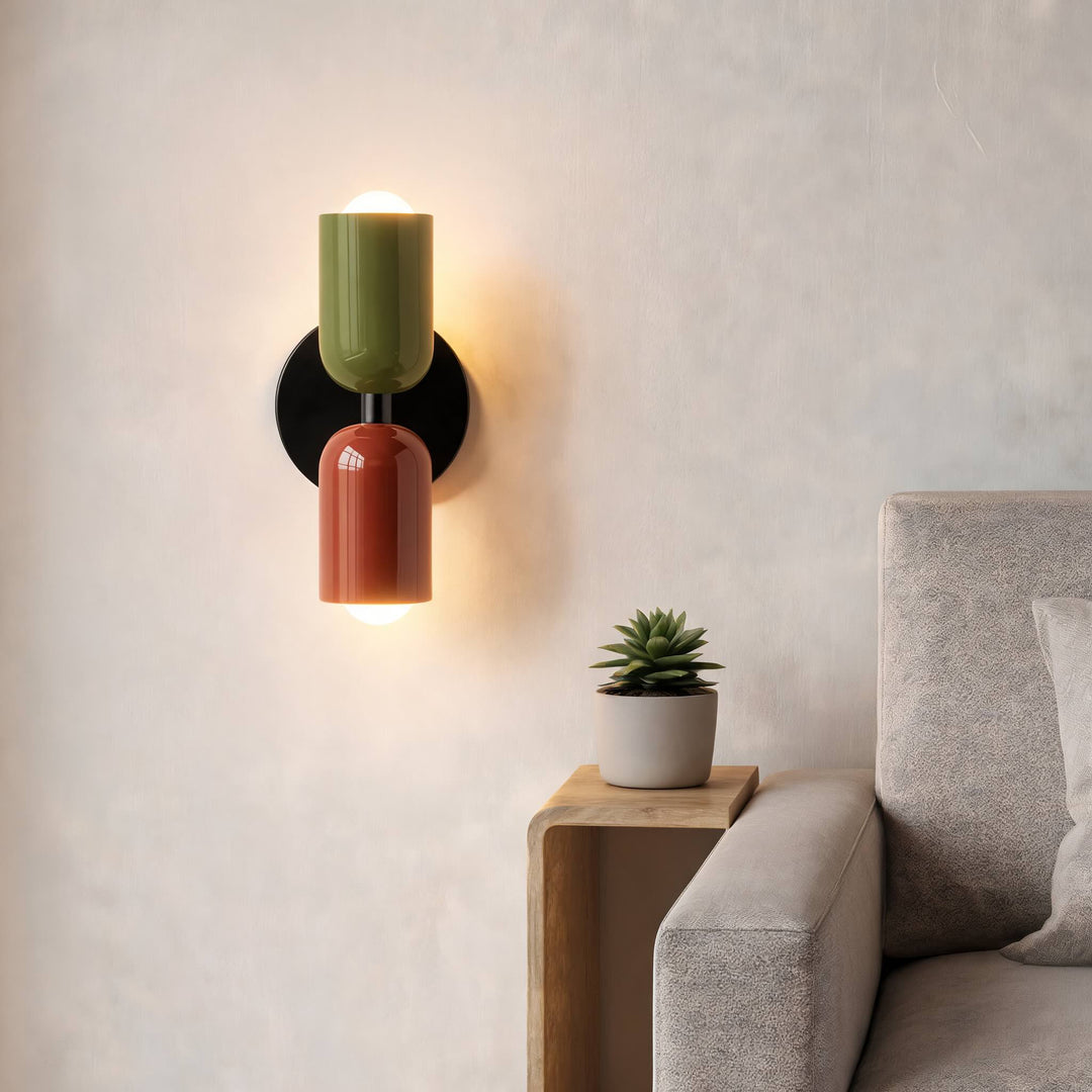 Modern Double Wall Sconce Adjustable Metal Up Down Lighting E26/E27 Base Dimmable Dual Color Shade